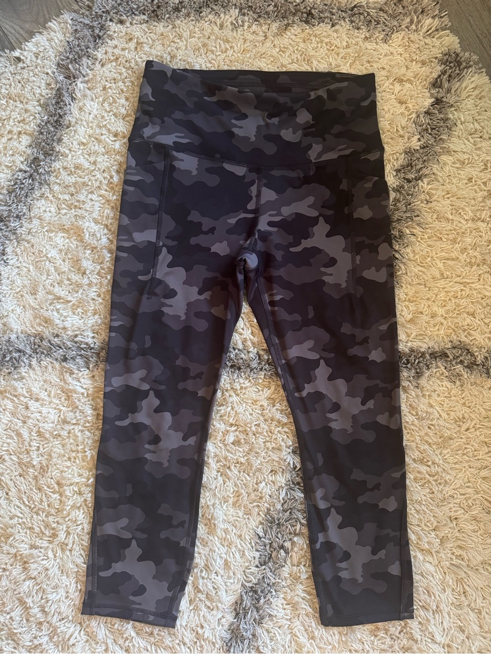 all in motion Black & Gray Camo Leggings